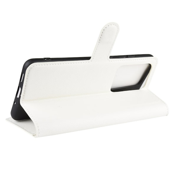 Samsung Galaxy S20 Ultra - Litchi Plånboksfodral - Vit White Vit