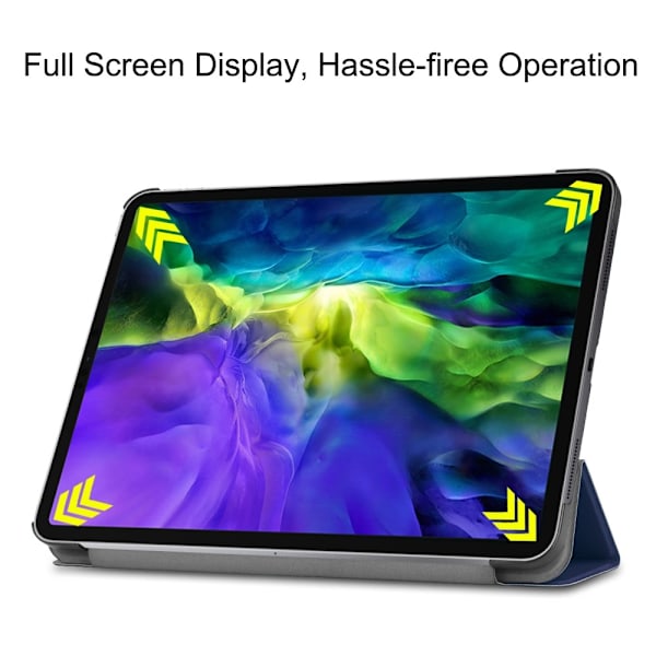 iPad Air 2025-2020 / Pro 11 Fodral Tri-Fold Mörk Blå DarkBlue Mörk Blå