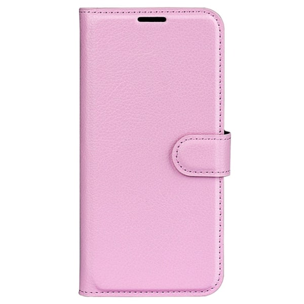 Samsung Galaxy A35 5G Fodral Läder Litchi Ljus Rosa