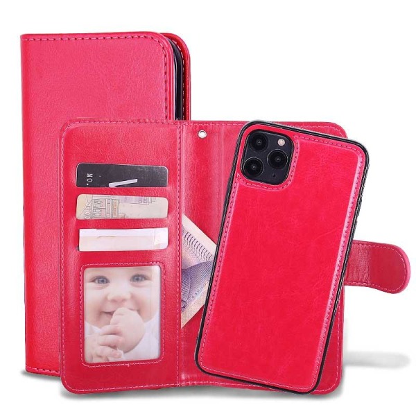 iPhone 11 Pro Max - Plånboksfodral / Magnet Skal 2 in 1 - Rosa Pink Rosa
