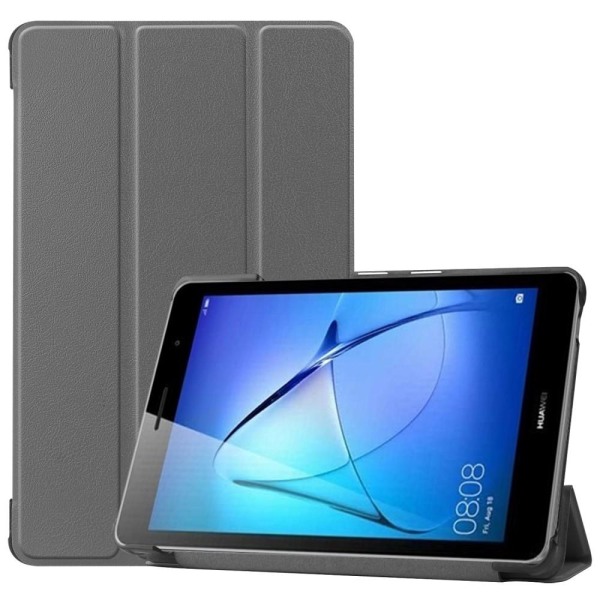 Huawei MatePad T8 - Tri-Fold Fodral - Grå Grey Grå