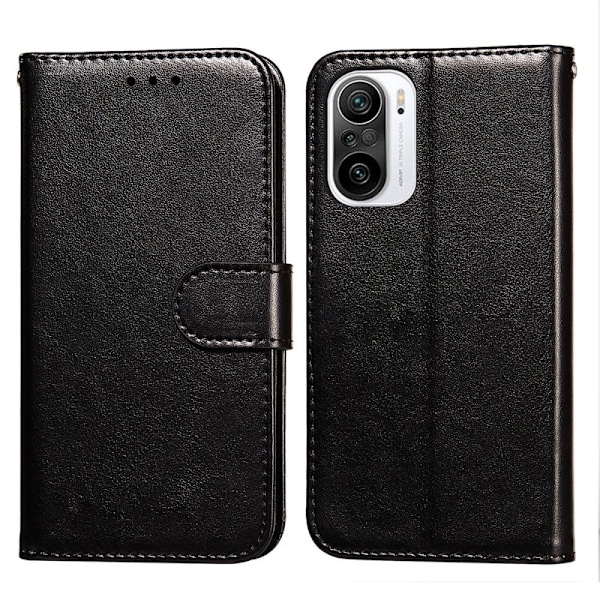 Xiaomi Mi 11i - Solid Läder Fodral - Svart Svart