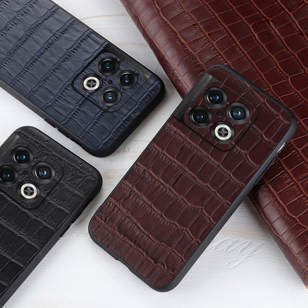 OnePlus 10 Pro 5G Skal Krokodil Textur Brun