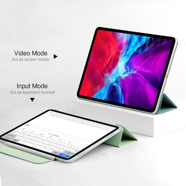 iPad Pro 12.9 (2018/2020/2021) - Solid Tri-Fold Fodral - Grön Grön