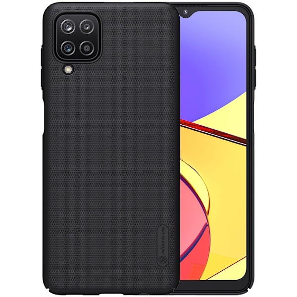 Samsung Galaxy A12 - NILLKIN Shield Frostat Skal - Svart Black Svart