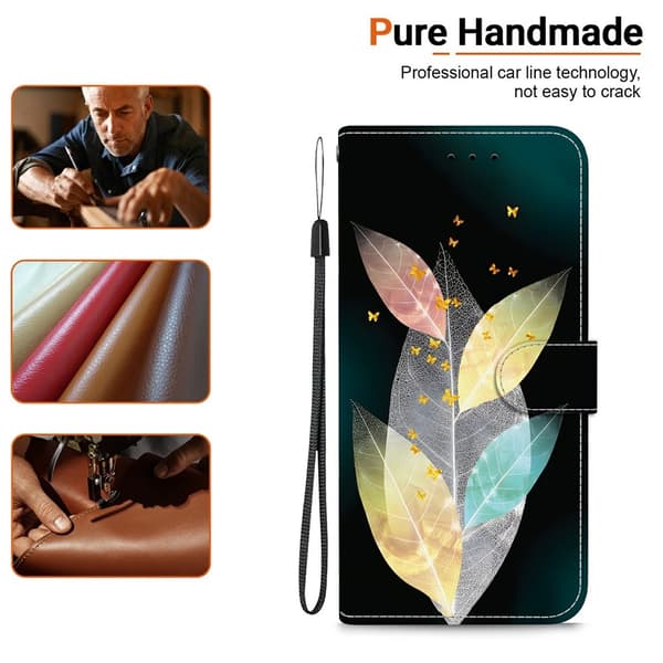 iPhone 17 Pro Fodral Med Tryck Färgglada Löv