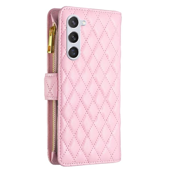 BINFEN Galaxy S24 Fodral Diamond Multifunktionell Rosa