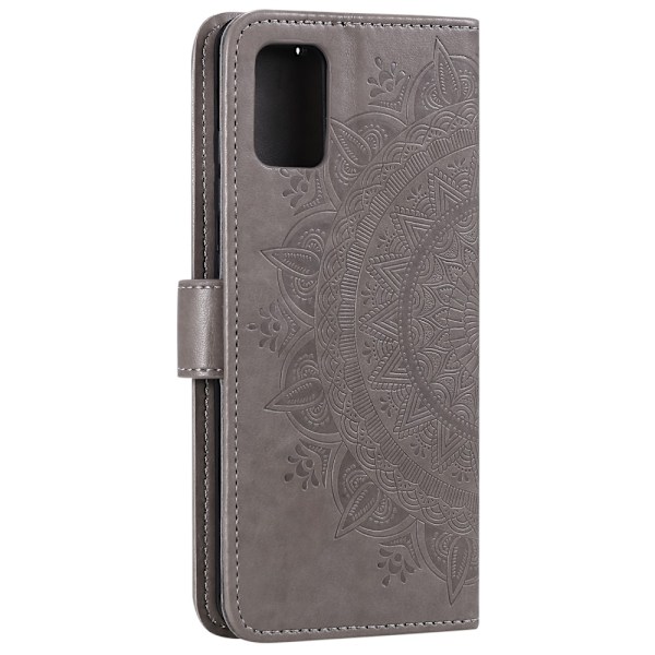 Samsung Galaxy A51 - Mandala Plånboksfodral - Grå Grey Grå