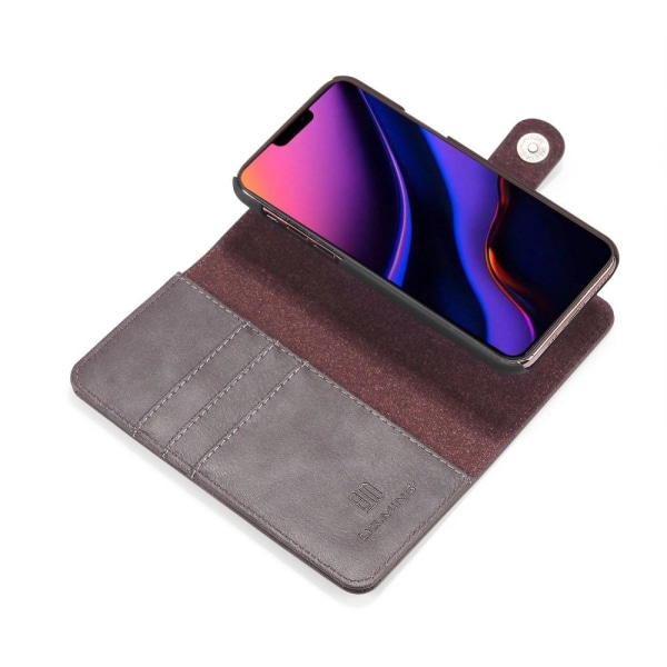 iPhone 11 Pro - DG.MING - Plånboksfodral/Magnet Skal - Grå Grey Grå