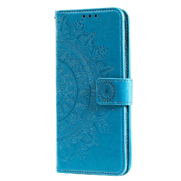 Samsung Galaxy A03s Fodral Mandala Läder Blå