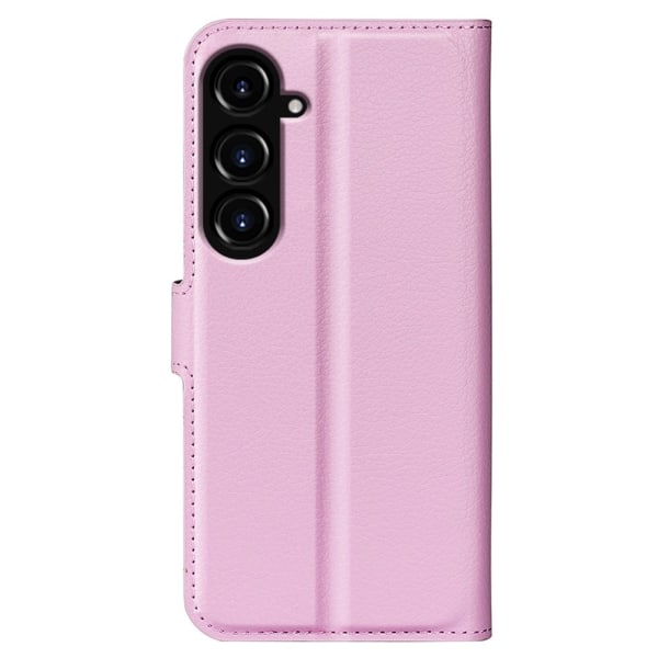 Samsung Galaxy S23 FE Fodral Litchi Textur Ljus Rosa