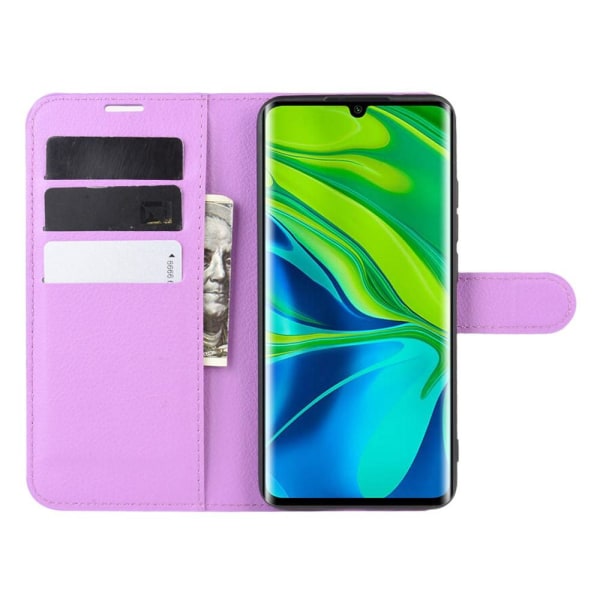 Xiaomi Mi Note 10/10 Pro - Litchi Plånboksfodral - Lila Purple Lila