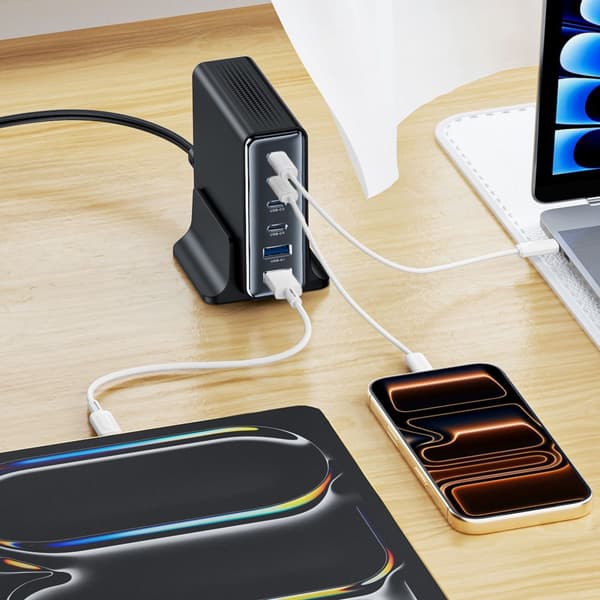 Tech-Protect 160W Laddstation USB-C / USB-A Svart