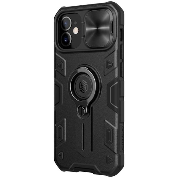 iPhone 12 Mini - NILLKIN CamShield Armor Ring Skal - Svart Svart