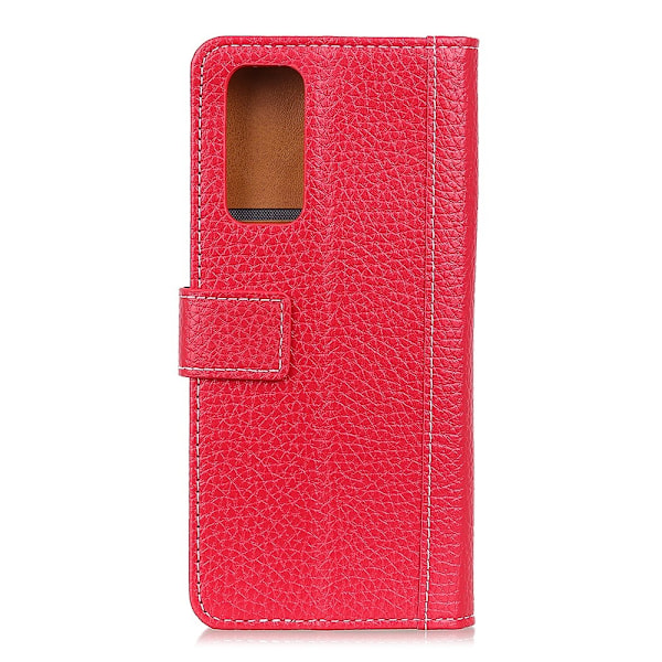 Samsung Galaxy A72 - Litchi Läder Fodral - Röd Red Röd