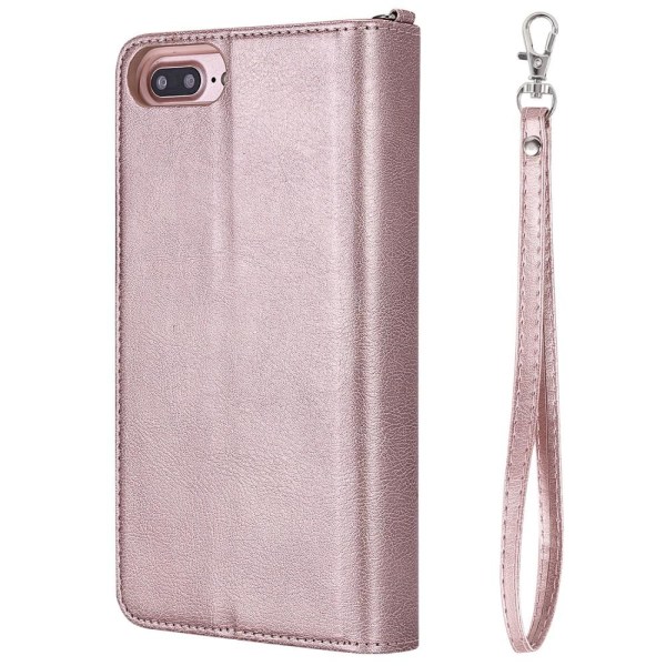 iPhone 6/6S/7/8 Plus - 2in1 Magnet Skal / Plånboksfodral - Roséguld Roséguld Roséguld