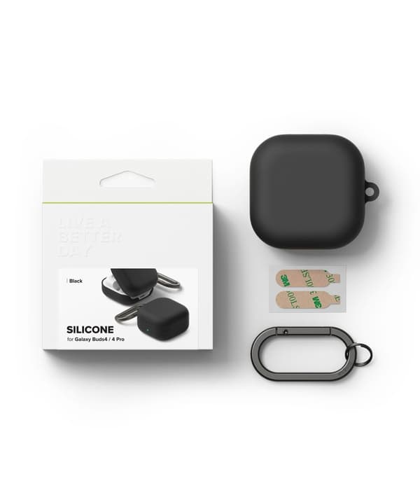 Ringke Galaxy Buds 4 / 4 Pro Skal Silikon Svart