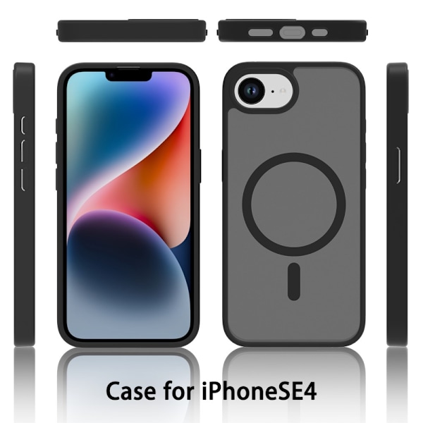 iPhone 16e Skal MagSafe Skin Touch Svart