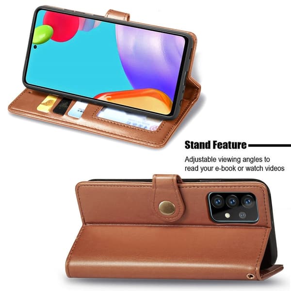 Samsung Galaxy A72 - Solid Plånboksfodral - Brun Brown Brun
