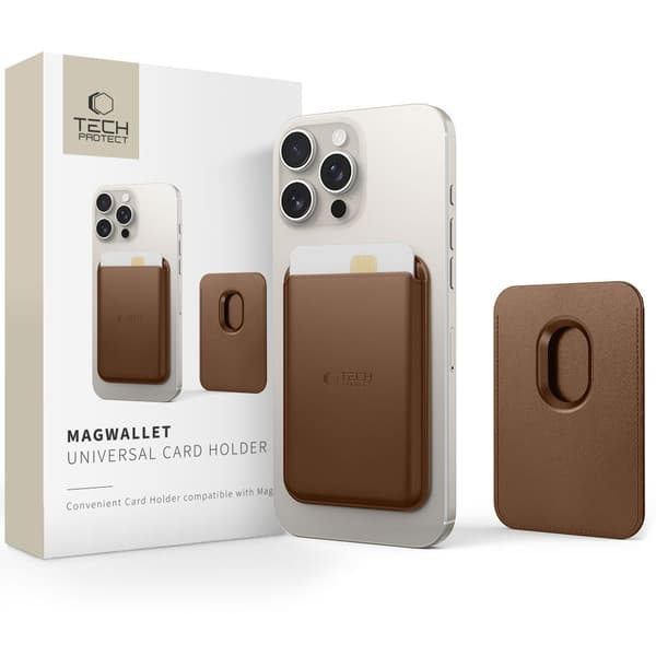 Tech-Protect Magnetisk MagSafe Korthållare MagWallet  Brun
