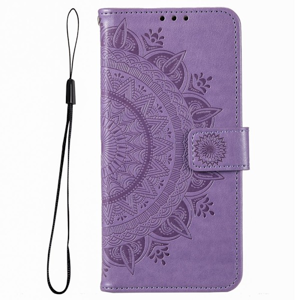 Motorola Moto G54 5G Fodral Mandala Läder Lila