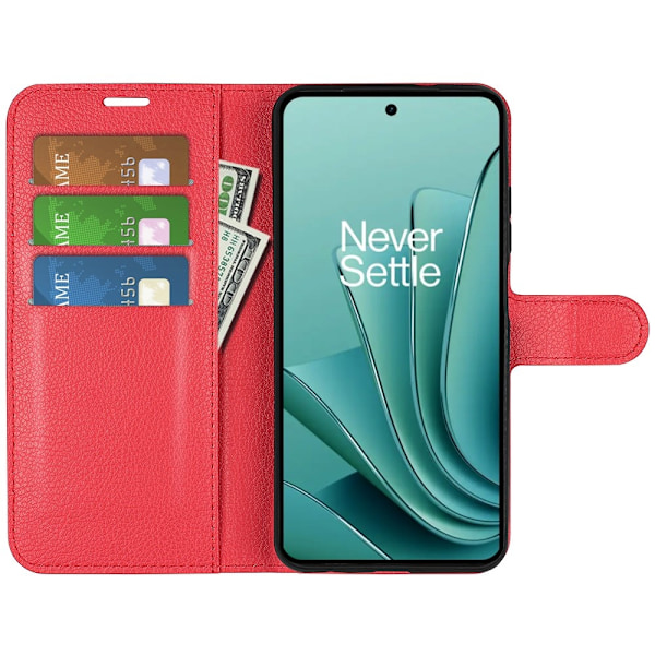 OnePlus Nord 3 5G Fodral Litchi Textur Röd