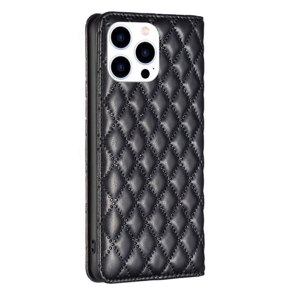 BINFEN iPhone 16 Pro Max Fodral Diamond Flip Svart
