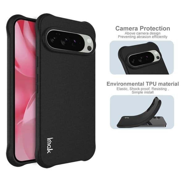 IMAK Google Pixel 10 / 10 Pro Skal TPU Shockproof Svart