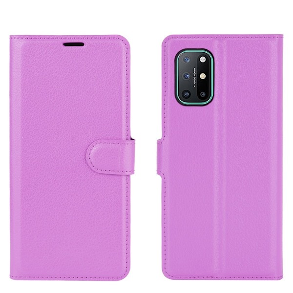 OnePlus 8T / 8T+  - Litchi Läder Fodral - Lila Purple Lila