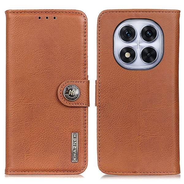 KHAZNEH Redmi Note 14 Pro/Pro Plus 5G Fodral Läder Brun