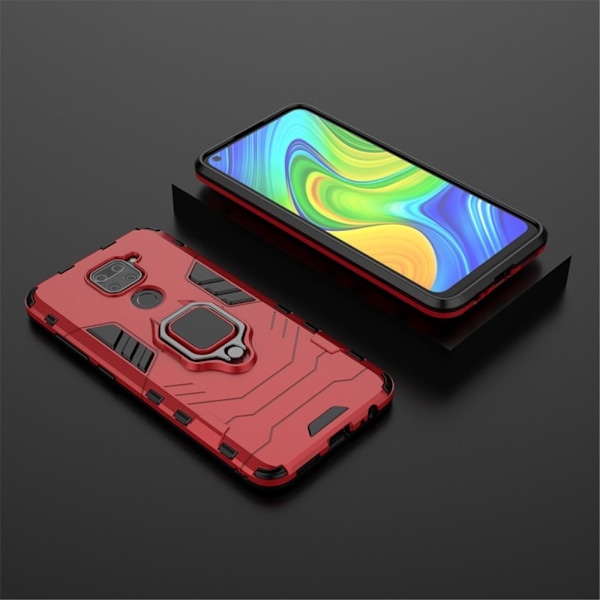 Xiaomi Redmi Note 9 - Hybrid Ring Skal - Röd Red Röd