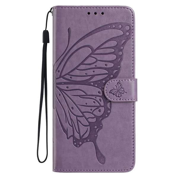 iPhone 18 Pro/17 Pro Fodral Med Fjäril Tryck Lila