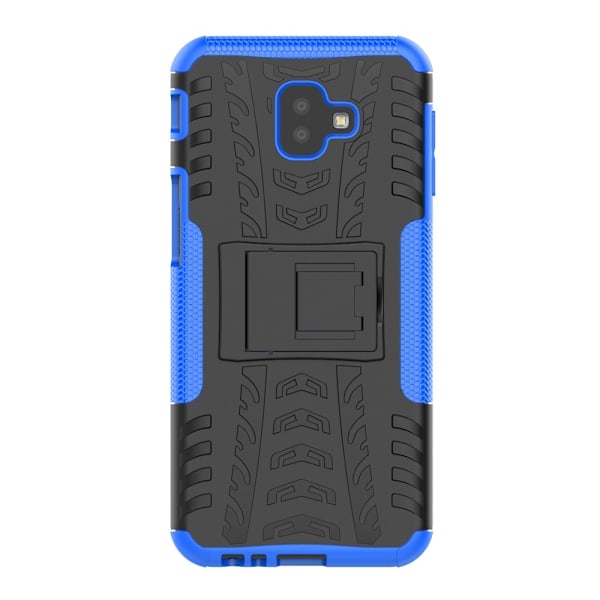 Samsung Galaxy J6 Plus - Stöttåliga skalet med stöd - Blå Blue Blå