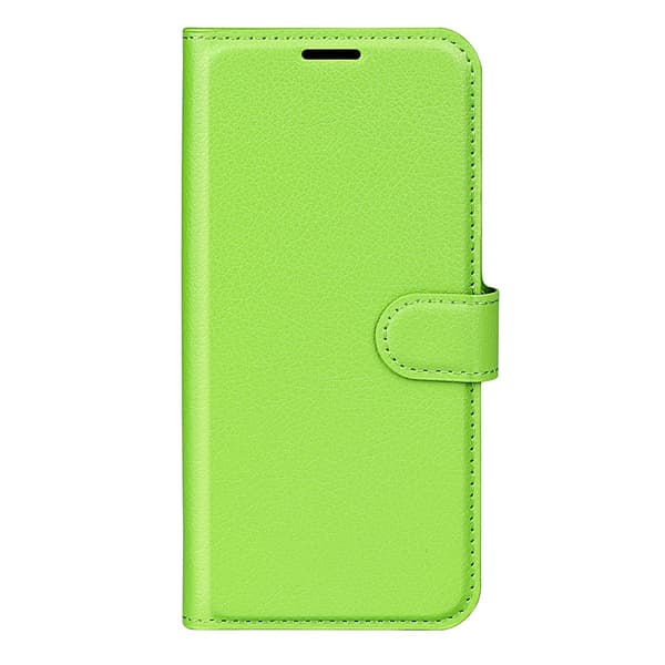 iPhone 17 Fodral Litchi Läder Grön