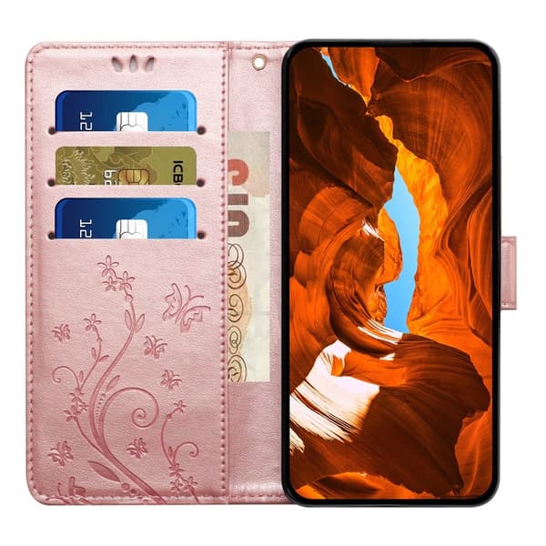 iPhone 17 Pro Fodral Med Blommigt Tryck Roséguld