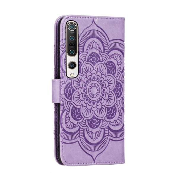 Xiaomi Mi 10 / 10 Pro - Mandala Plånboksfodral - Lila Purple Lila