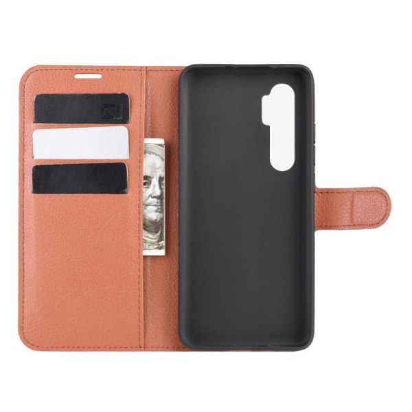Xiaomi Mi Note 10 Lite - Litchi Plånboksfodral - Brun Brown Brun