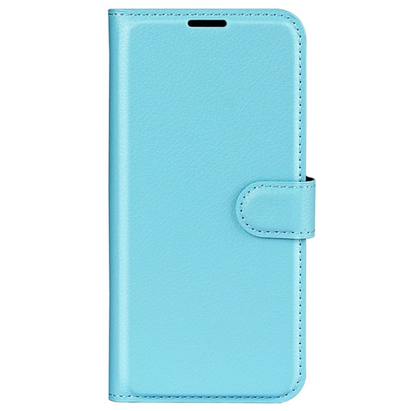 Samsung Galaxy S24 Fodral Litchi Läder Ljus Blå