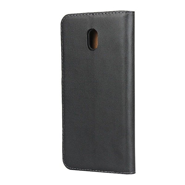 Xiaomi Redmi 8A - Äkta Läder Plånboksfodral - Svart Svart