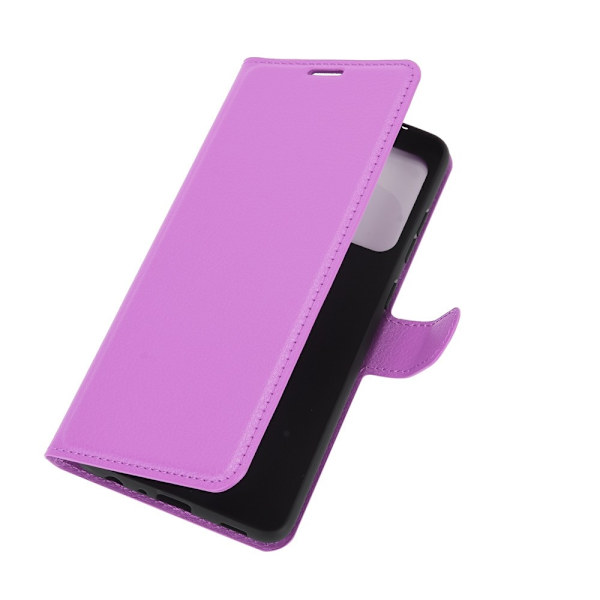 Samsung Galaxy A72 - Litchi Läder Fodral - Lila Purple Lila