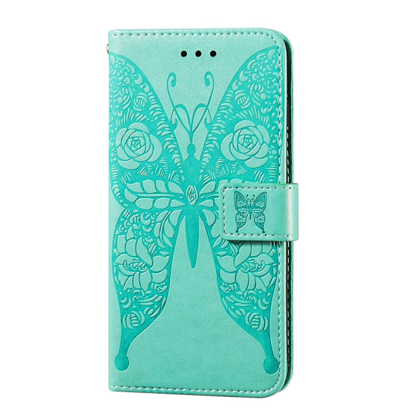 Samsung Galaxy A72 - Läder Fodral Med Tryck - Grön Green Grön