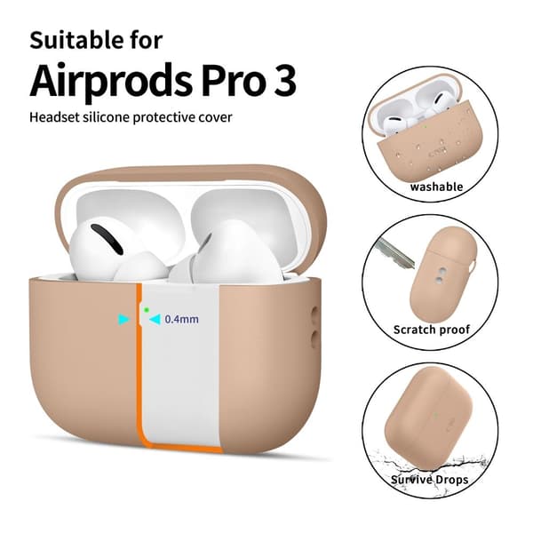 Tech-Protect AirPods Pro 3 Skal Silicone Caffe Latte