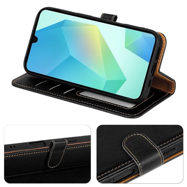 Samsung Galaxy A27 Plånboksfodral Läder Svart
