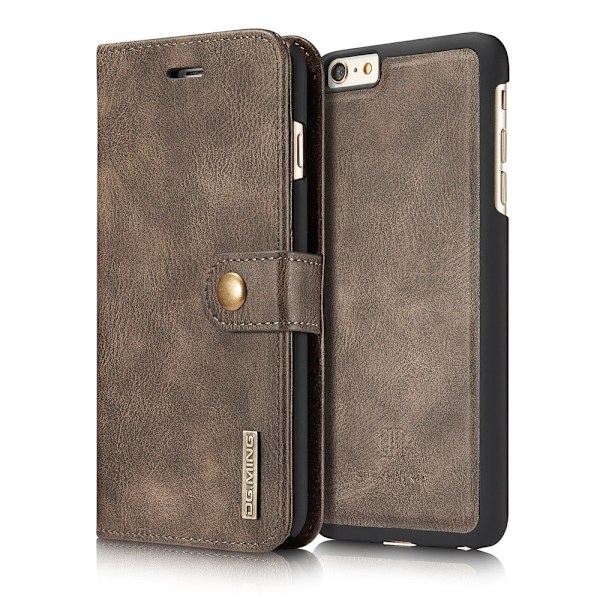 iPhone 6/6S - DG.MING 2in1 Magnet Fodral - Grå Grey Grå