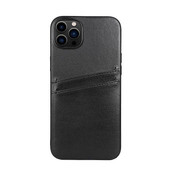 Buffalo iPhone 14 Plus Skal Läder Med 2 Kortfack Svart