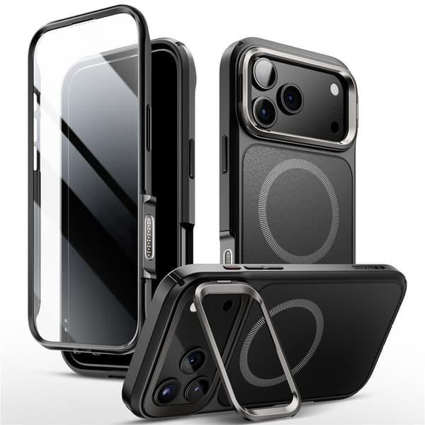 Supcase iPhone 17 Pro Skal MagSafe Iblsn Ares Flip Svart