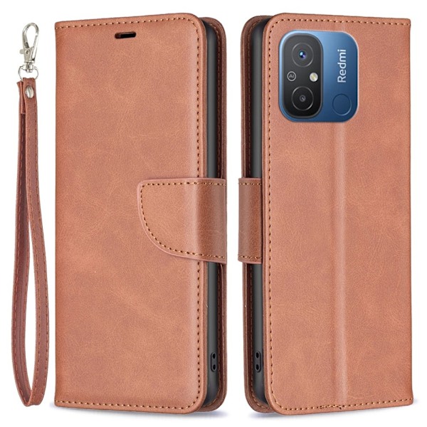 Xiaomi Redmi 12C 4G Fodral Shark Solid Läder Brun