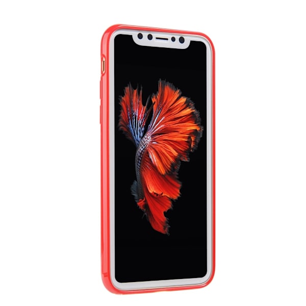 iPhone X/Xs - SULADA Marmor Skal - Röd Red Röd