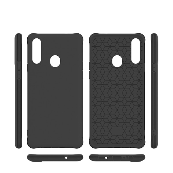 Samsung Galaxy A20s - Shockproof Matt TPU Skal - Svart Black Svart