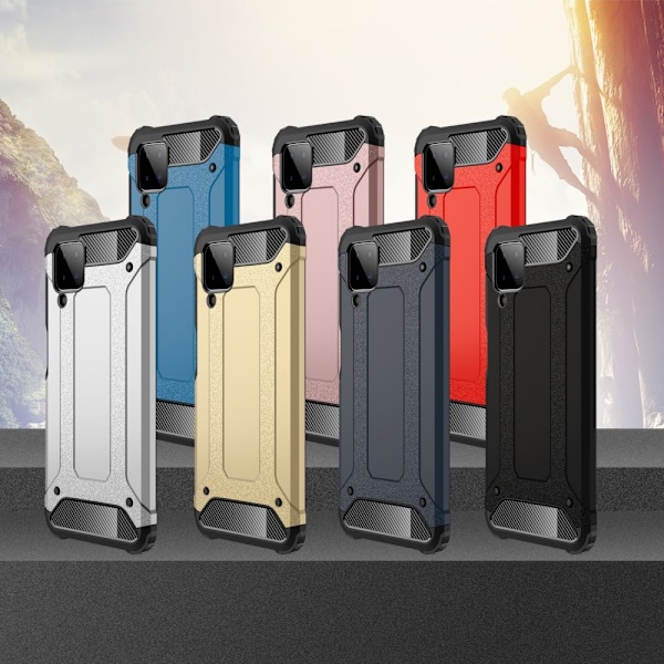 Samsung Galaxy A12 - Hybrid Armor Skal - Röd Red Röd